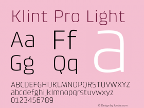 KlintPro-Light Version 1.00图片样张