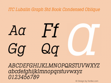 LubalinGraphStd-BookCondObl Version 3.000 Build 1000图片样张