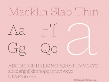 Macklin Slab Thin Version 1.10图片样张