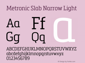 Metronic Slab Narrow Light Version 1.000图片样张