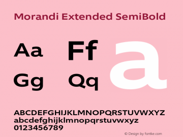 Morandi Ext SemiBold Version 1.22, build 12, s3图片样张