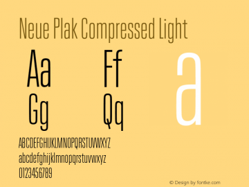 Neue Plak Compressed Light Version 1.00, build 9, s3图片样张