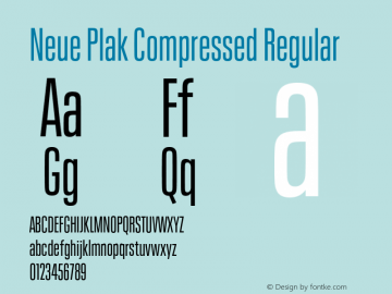 Neue Plak Compressed Regular Version 1.00, build 9, s3图片样张