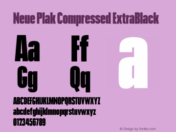 Neue Plak Compressed ExtraBlack Version 1.00, build 9, s3图片样张