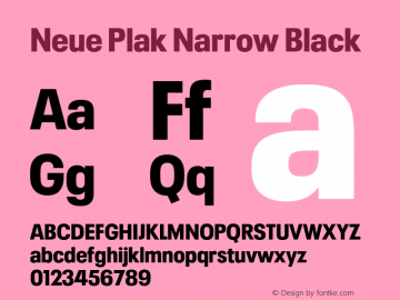 Neue Plak Narrow Black Version 1.00, build 9, s3图片样张