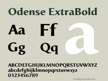 Odense ExtraBold Version 1.00图片样张