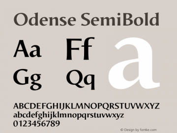 Odense SemiBold Version 1.00图片样张