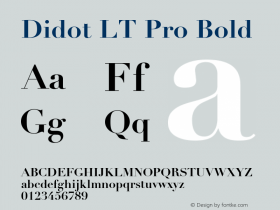 Didot LT Pro Roman Bold Version 1.000 Build 1000图片样张