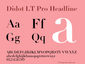 Didot LT Pro Headline Version 1.000 Build 1000图片样张