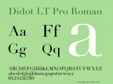 Didot LT Pro Roman Version 1.10图片样张