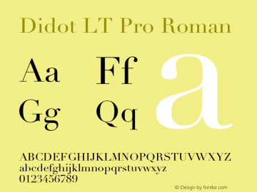 DidotLTPro-Roman Version 2.10图片样张