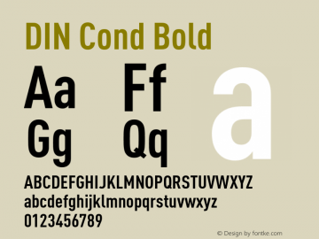 DIN Cond Bold Version 8.00图片样张