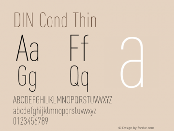DIN Cond Thin Version 8.00图片样张