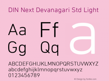 DIN Next Devanagari Std Light Version 1.00图片样张