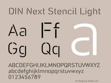 DIN Next Stencil Light Version 1.00, build 14, g2.4.2 b1013, s3图片样张