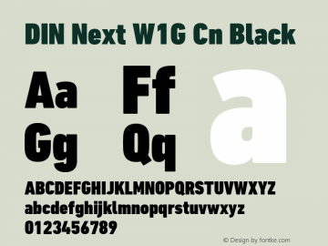 DIN Next W1G Cn Black Version 1.00图片样张