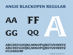 Angie BlackOpen Regular 001.000 Font Sample