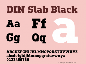 DIN Slab Black Version 1.00图片样张