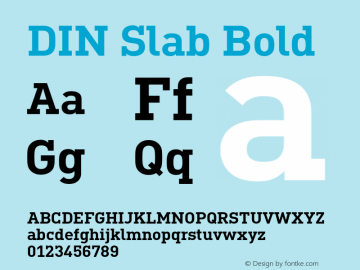 DIN Slab Bold Version 1.00图片样张
