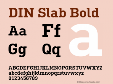 DIN Slab Bold Version 1.00图片样张