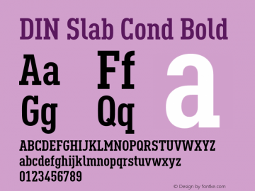 DIN Slab Cond Bold Version 1.00图片样张