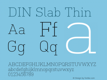 DIN Slab Thin Version 1.00图片样张