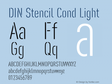 DIN Stencil Cond Light Version 1.00图片样张