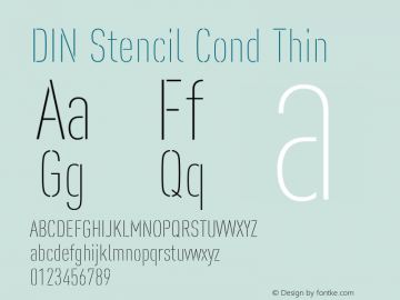 DIN Stencil Cond Thin Version 1.00图片样张