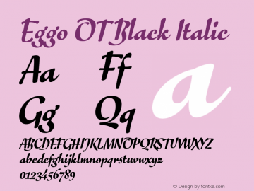 Eggo OT Black Italic Version 7.60图片样张