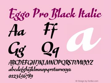 Eggo Pro Black Italic Version 7.60图片样张