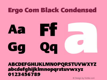 Linotype Ergo Com Black Condensed Version 1.01图片样张