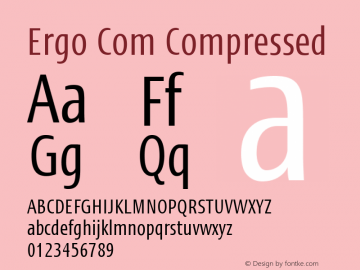 Linotype Ergo Com Compressed Version 1.01图片样张