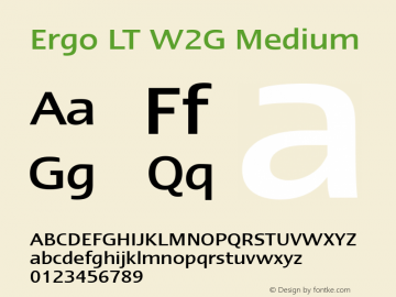 Linotype Ergo W2G Medium Version 1.10图片样张