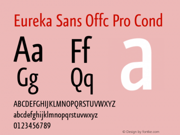 Eureka Sans Offc Pro Cond Version 7.504; 2011; Build 1020图片样张