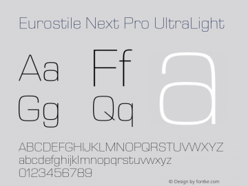 Eurostile Next Pro UltraLt Version 2.00图片样张