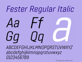 Fester Regular Italic Version 1.000;FEAKit 1.0图片样张