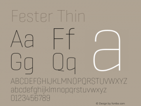 Fester Thin Version 1.000;FEAKit 1.0图片样张