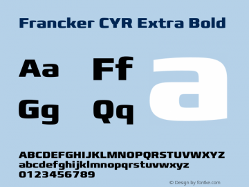 FranckerCYR-ExtraBold Version 1.00图片样张