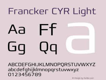 FranckerCYR-Light Version 1.00图片样张
