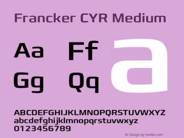 FranckerCYR-Medium Version 1.00图片样张