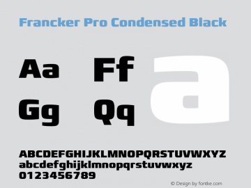 FranckerPro-CondensedBlack Version 1.01图片样张