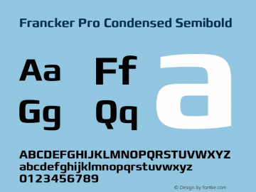 FranckerPro-CondensedSmbold Version 1.01图片样张