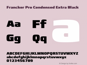 Francker Pro Condensed X Black Version 1.01图片样张