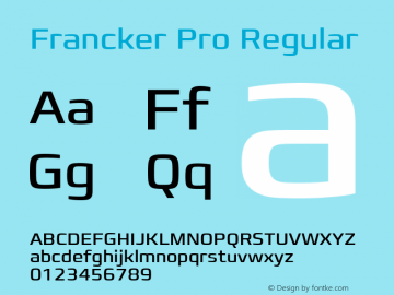 Francker Pro Regular Version 1.00图片样张