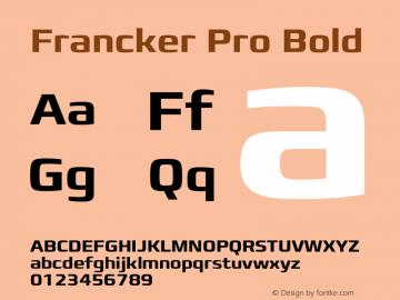 Francker Pro Semibold Version 1.00图片样张