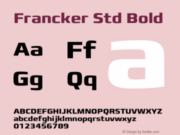 FranckerStd-Bold Version 1.00图片样张