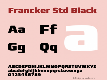 FranckerStd-Black Version 1.00图片样张