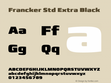 FranckerStd-ExtraBlack Version 1.00图片样张