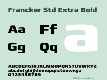 FranckerStd-ExtraBold Version 1.00图片样张