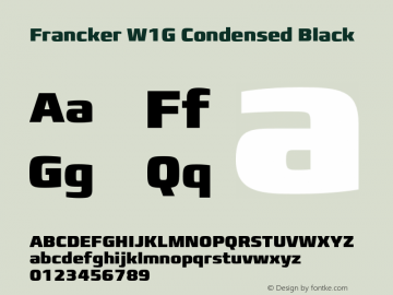 FranckerW1G-CondensedBlack Version 1.01图片样张
